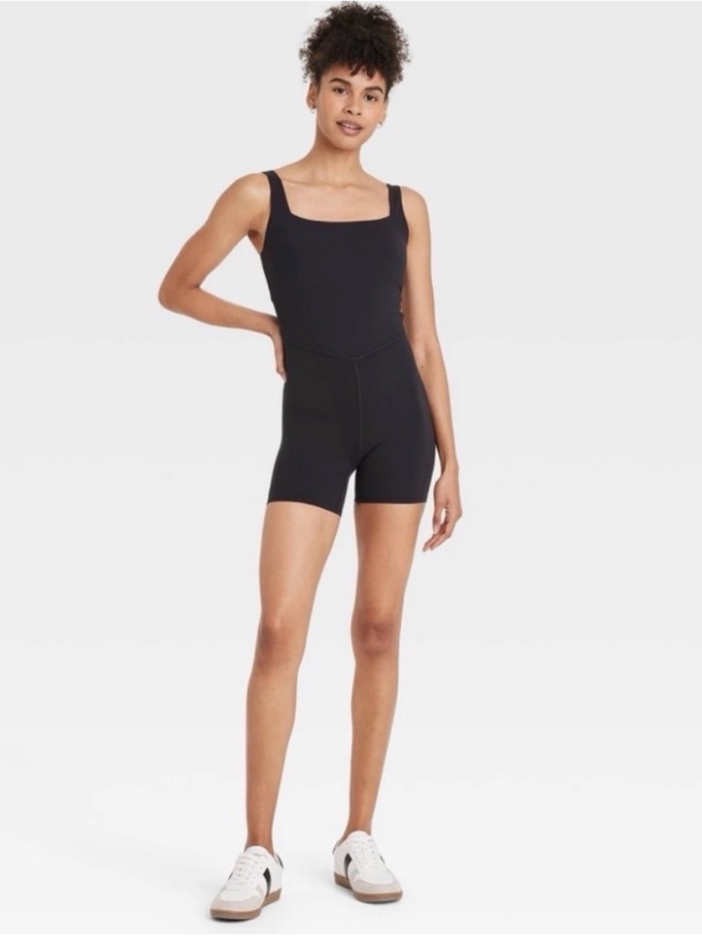 All in motion Black Square-Neck Romper